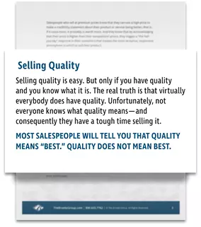 How to Sell Against Lower Priced Competition