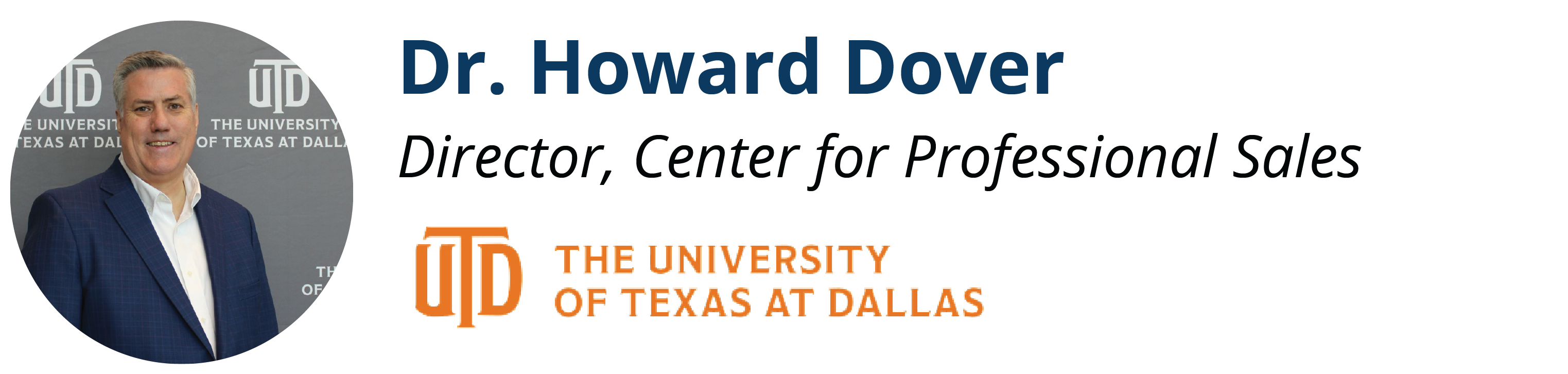 Dr. Howard Dover, Director Center for Professional Sales, Speaker with The Brooks Group