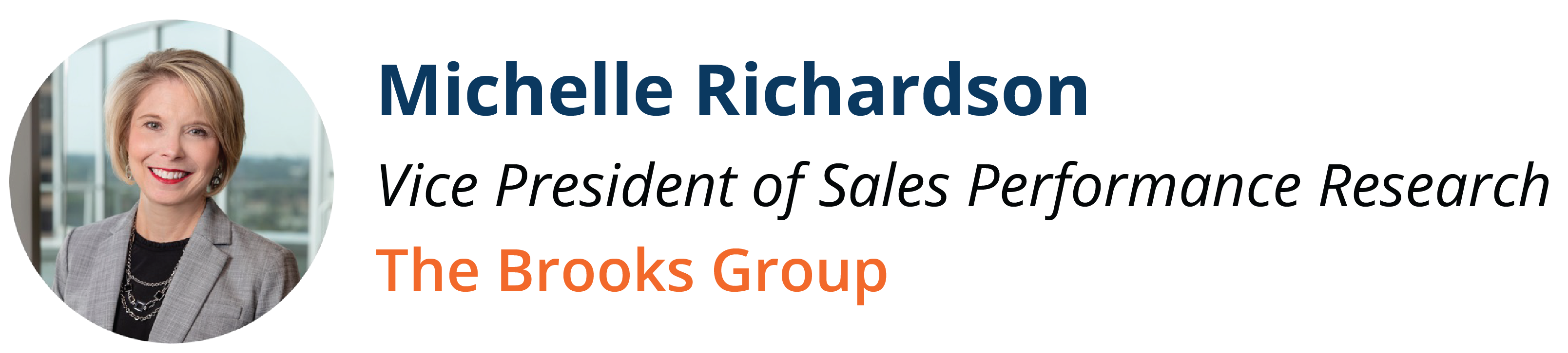 Michelle Richardson Webinar Speaker VP of Sales Performance Research