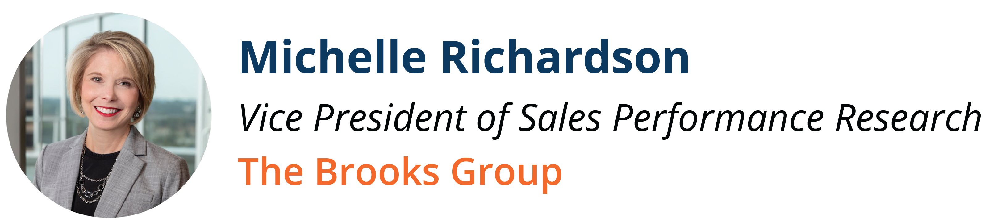 Michelle Richardson Webinar Speaker VP of Sales Performance Research