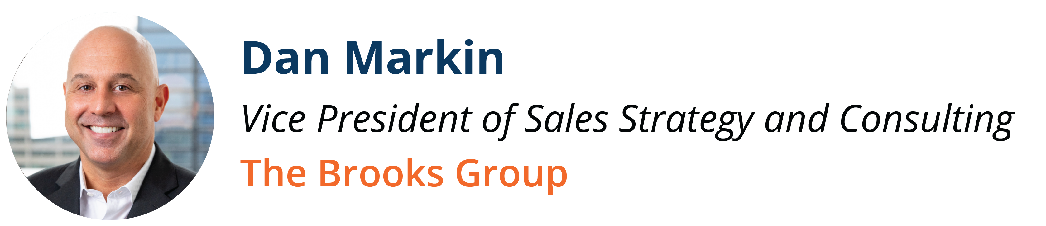 Dan Markin Vice President of Sales Strategy and Consulting